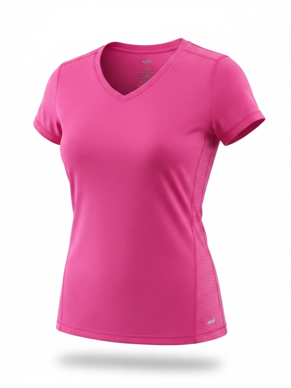 Avia Women's Short Sleeve V-Neck Active Tee - Hot Pink